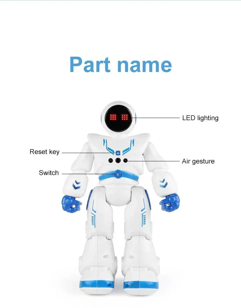 Jouet robot intelligent à détection de gestes et tactile : robot spatial télécommandé programmable