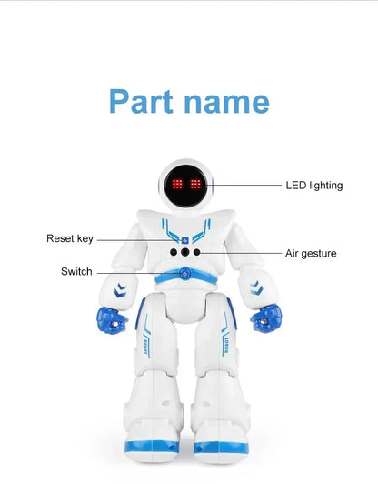 Jouet robot intelligent à détection de gestes et tactile : robot spatial télécommandé programmable