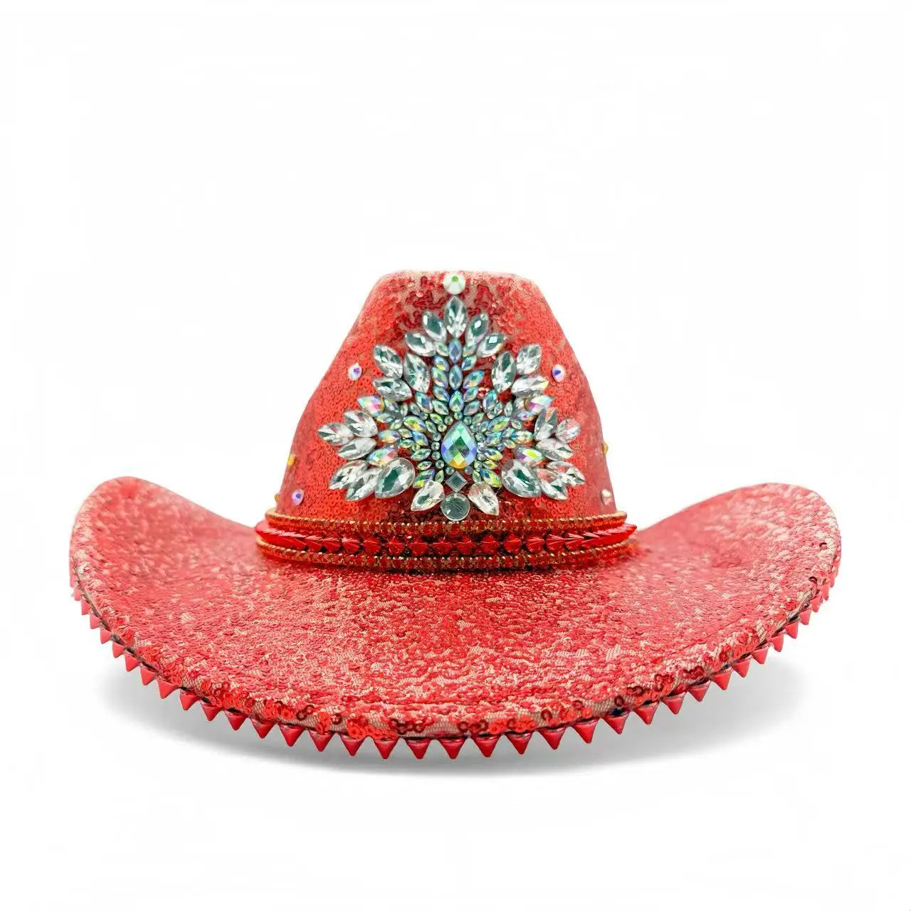 HongLuan Western rouge luxe Cowboy chapeau strass femme pour Cowgirl Costume, Cowboy chapeaux femmes et Cowboy accessoires pour homme