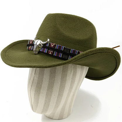 Chapeau de cowboy divers accessoires chapeau de cowboy monochrome en feutre chapeau d'extérieur homme et femme chapeau de cavalier chapeau femme