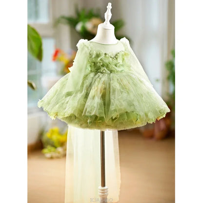 Girls' Floral Evening Dress Toddler Birthday Princess Outfit Christening Clothes Costume First Year Children's Dresses