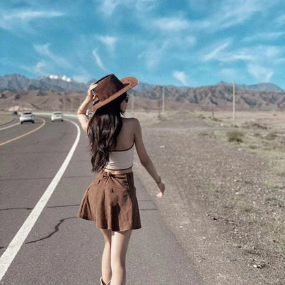Men's and Women's Suede Cowboy Hat, Fashionable Unisex Cap