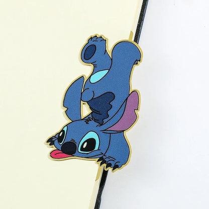 Stitch Love Artificial Leather Corner Bookmark for Friends, Family, Teachers, Teenagers, Kawaii Book Accessories, Creative Gifts