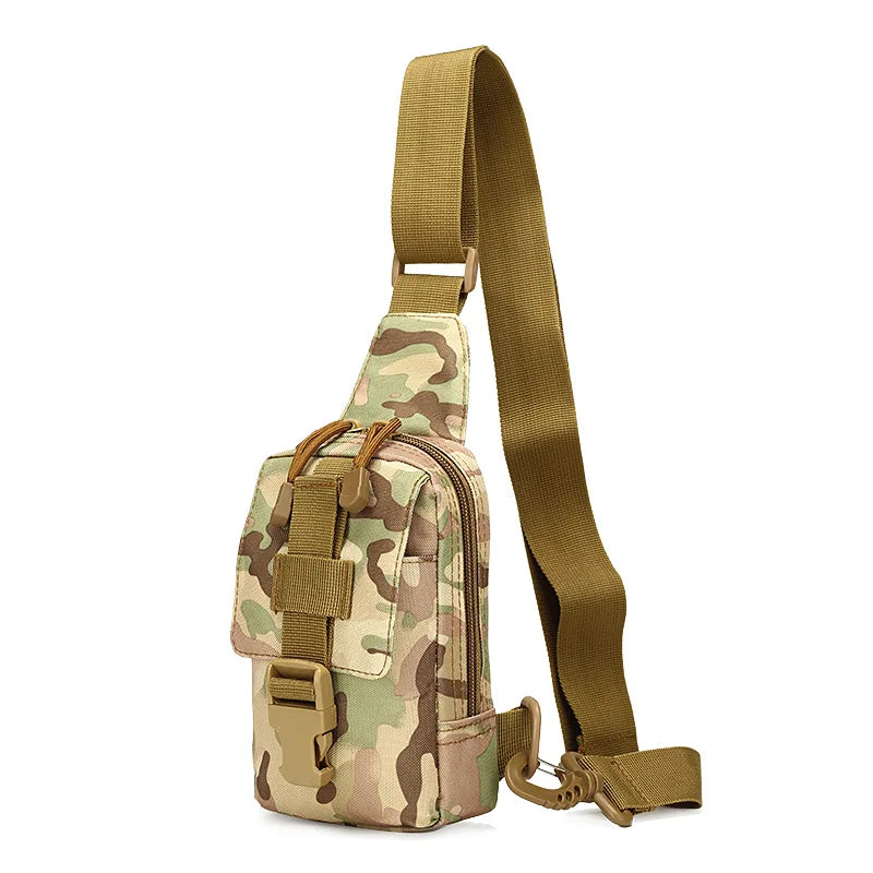 Petit sac de poitrine de Camouflage antivol pour l'extérieur, sac à bandoulière de randonnée en Nylon pour chasse, pêche, Camping, Cycking