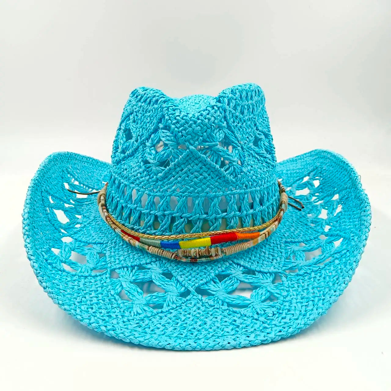 The latest Cowboy hat rose red retro straw hat 2023 new men's and women's jazz Cowboy hat straw hat sun hat summer hat sombrero
