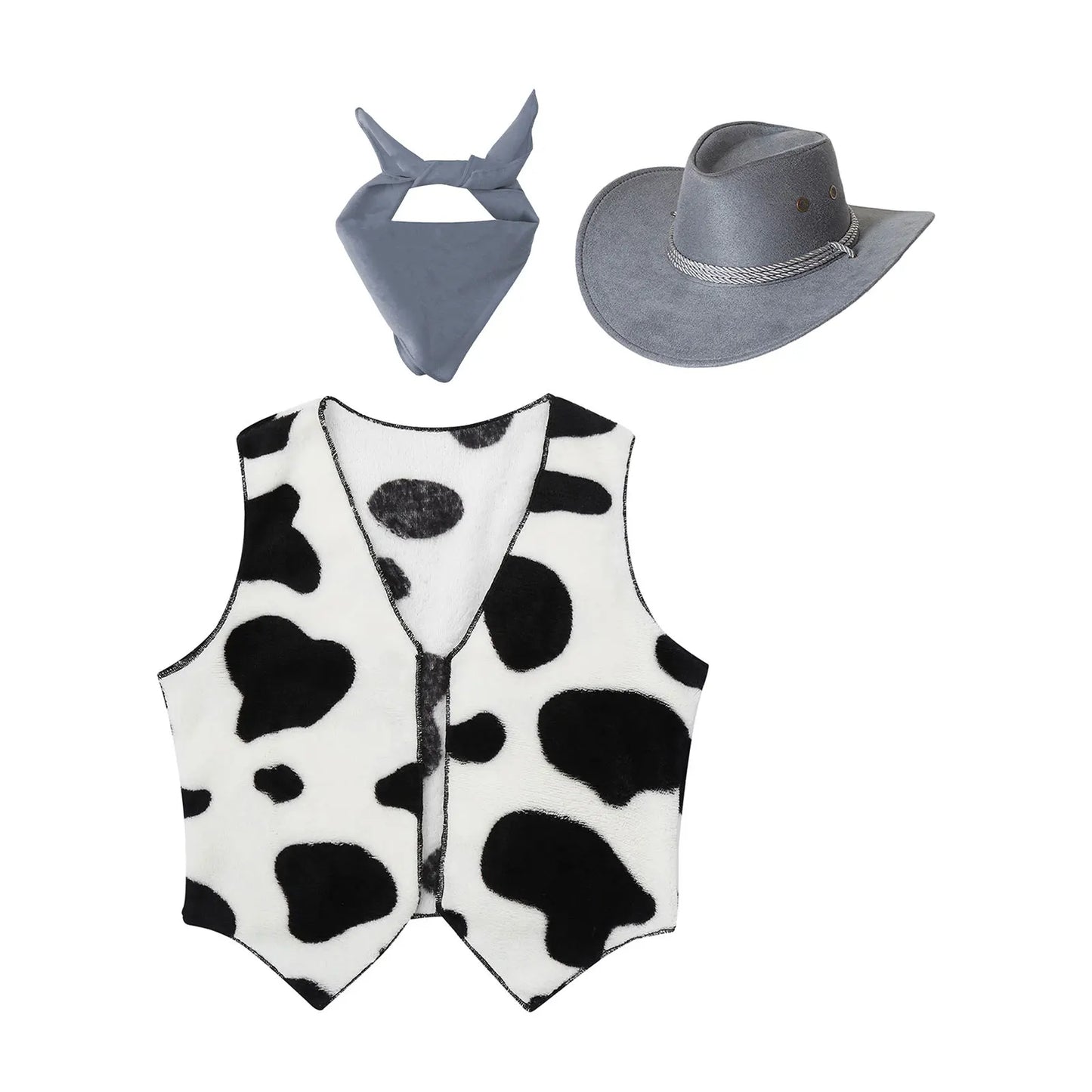 Costumes de Cowboy Western pour Enfants, Tenue de Cowboy pour Bol et Garçons, Chaps Pantalon avec Glaand Bandana Chapeau, Cowgirls fur s Up, ixd'Halloween