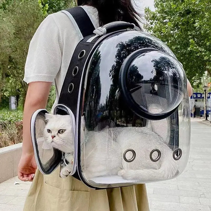 Sac de Transport pour animaux de compagnie, sacs à dos spatiaux pour animaux de compagnie, respirant, Portable, Transparent, pour chiot et chien, sacs à capsules spatiales