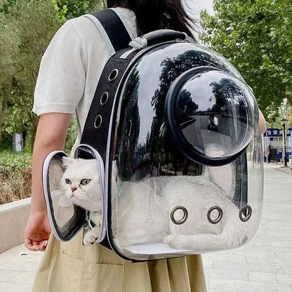 Sac de Transport pour animaux de compagnie, sacs à dos spatiaux pour animaux de compagnie, respirant, Portable, Transparent, pour chiot et chien, sacs à capsules spatiales