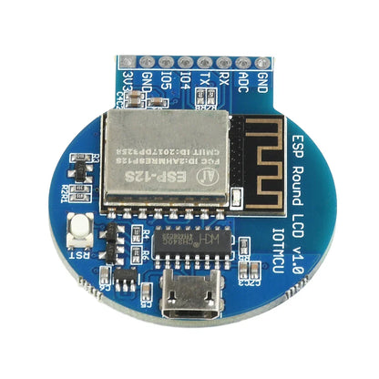 Carte de développement ESP8266 NodeMCU 6 000, 1.28 pouces, GC9A01, écran LCD rond TFT, micro USB EPS
