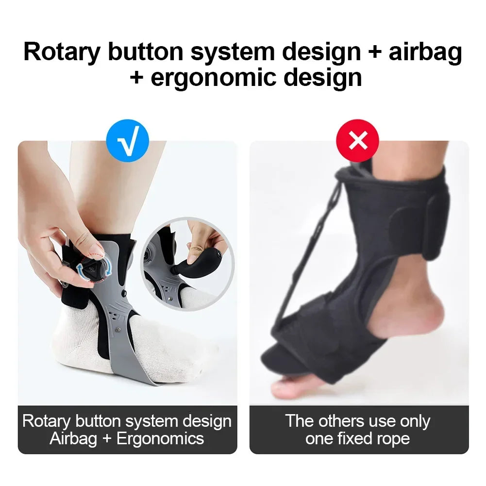 Orthèse de chute de pied pour hémiplégie, ration de posture t, attelle de chute de pied, confortable, paquet en T réglable, léger