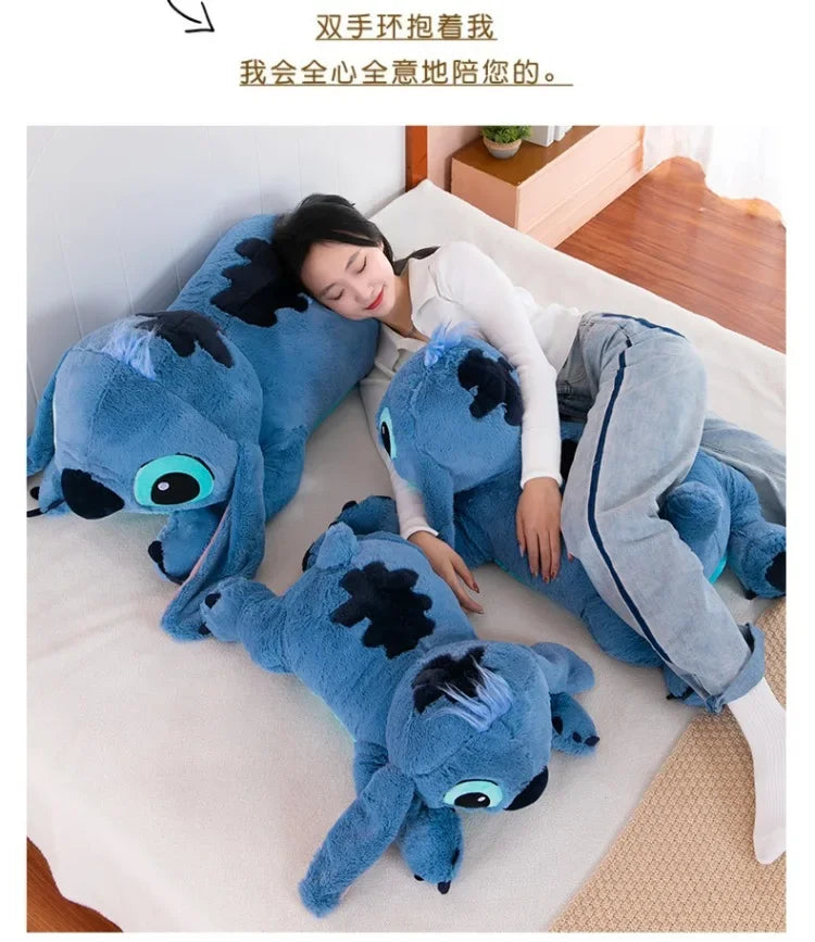Peluche Stitchou de 100 cm, grande taille, oreiller long, jouet pour fille, jambes serrées, cadeau d'anniversaire pour enfant