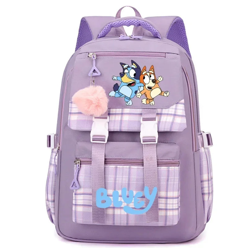 2024 New Bluey Boys And Girls High School Backpack Large Outdoor Leisure Practical Bag Cartoon Animation Bag Children's Gift