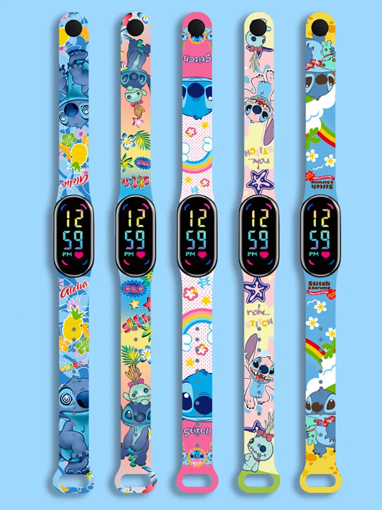 Montres Stitch pour enfants, filles, étanche, sport, écran tactile, pour femmes, horloge numérique étanche, bracelet, cadeaux exquis