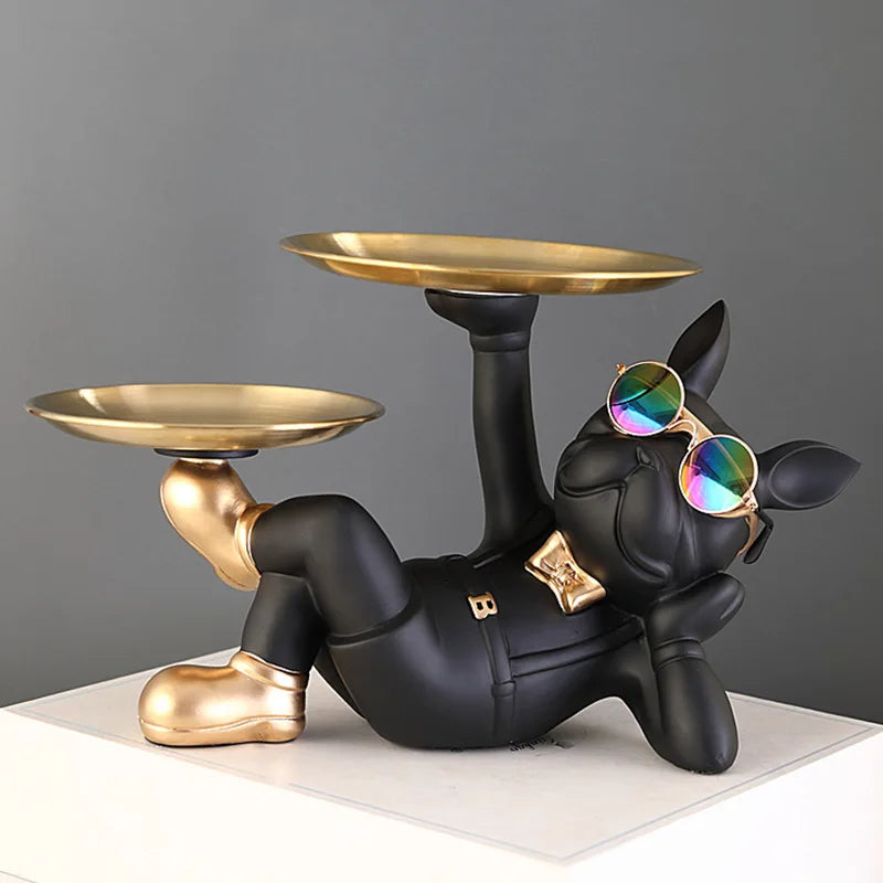 Figurines d'animaux bouledogue, Sculpture de chien Cool, décor de salon, salle d'étude, chambre à coucher, accessoires de décoration intérieure de maison