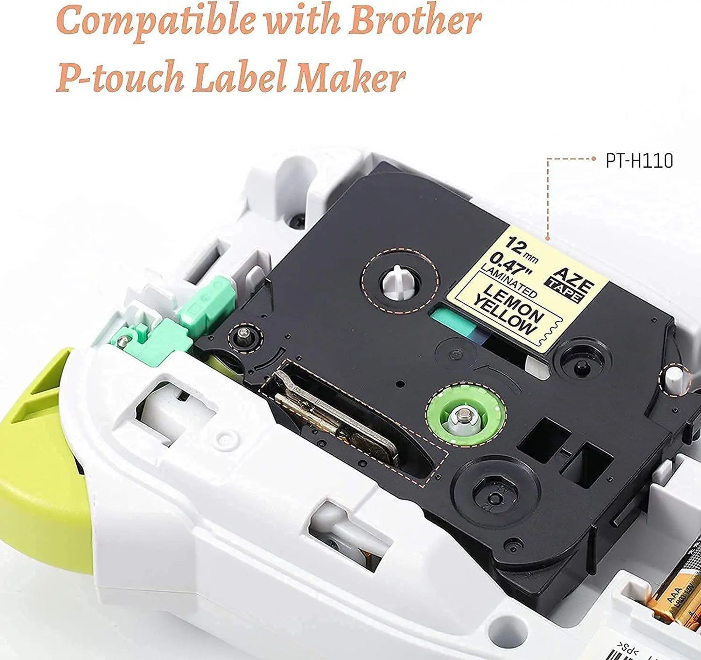 6/9/12mm 231 TZ Label Tape 221 211 Laminated Tape 831 234 334 Labeling Ribbon Compatible for Brother PT-H110 D210 Label Maker