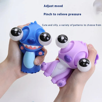 New Stitch Squishy Stress Relief Toy Pop Out Eye Funny Fidget Sensory Toy for Adults Kids Anxiety Relief Desk Decor Funny Gift