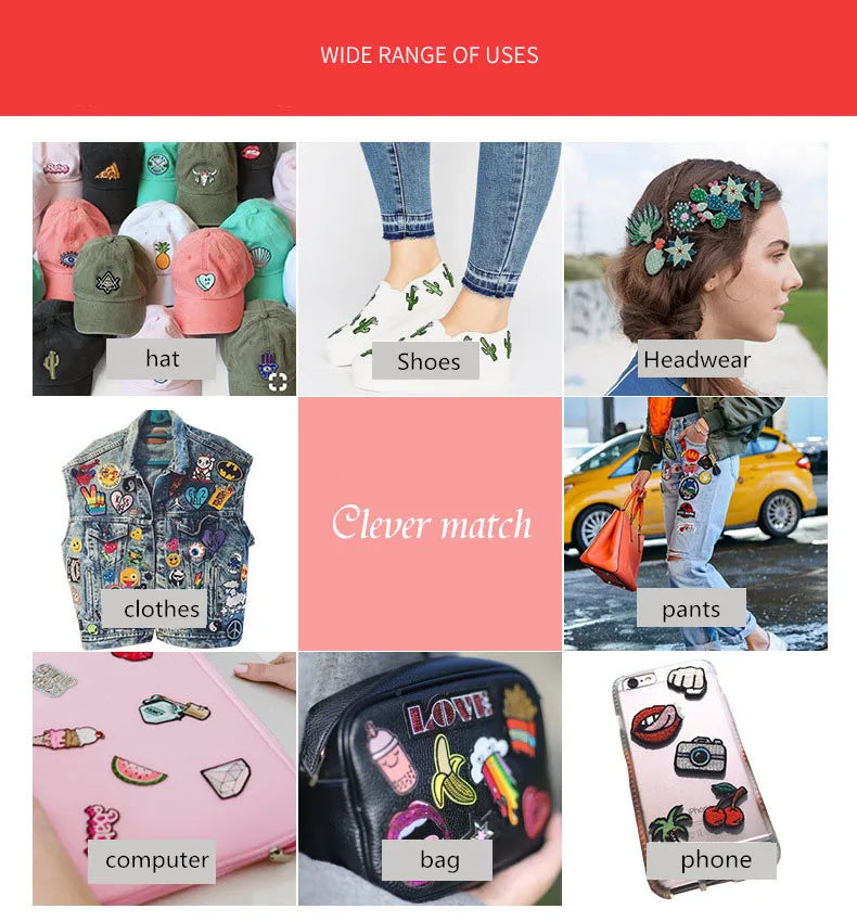 Stitch Iron On Embroidered Clothes Patches For Girl boy kid  Clothing kawaiii Stickers Garment embroidery Wholesale