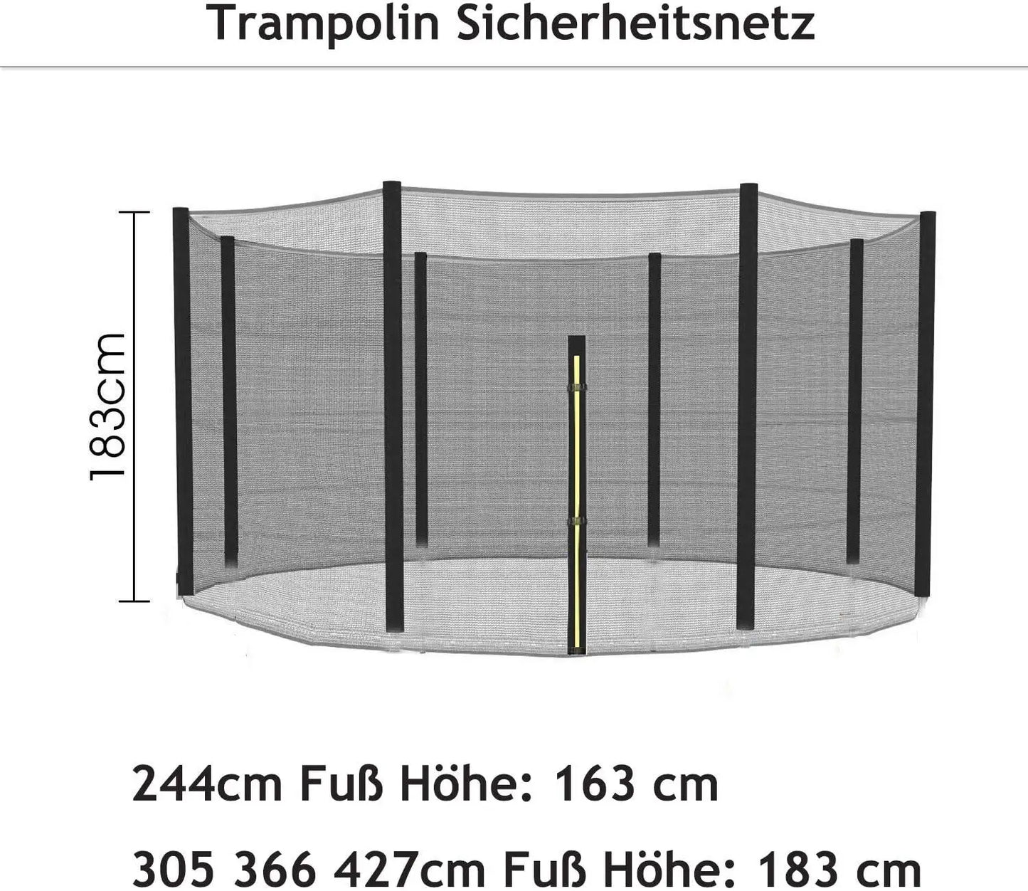 Filet de remplacement pour trampoline, 6/8/10 FT, filet de sécurité de protection, accessoires combinés de coussin de saut anti-chute