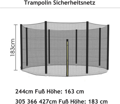 Filet de remplacement pour trampoline, 6/8/10 FT, filet de sécurité de protection, accessoires combinés de coussin de saut anti-chute