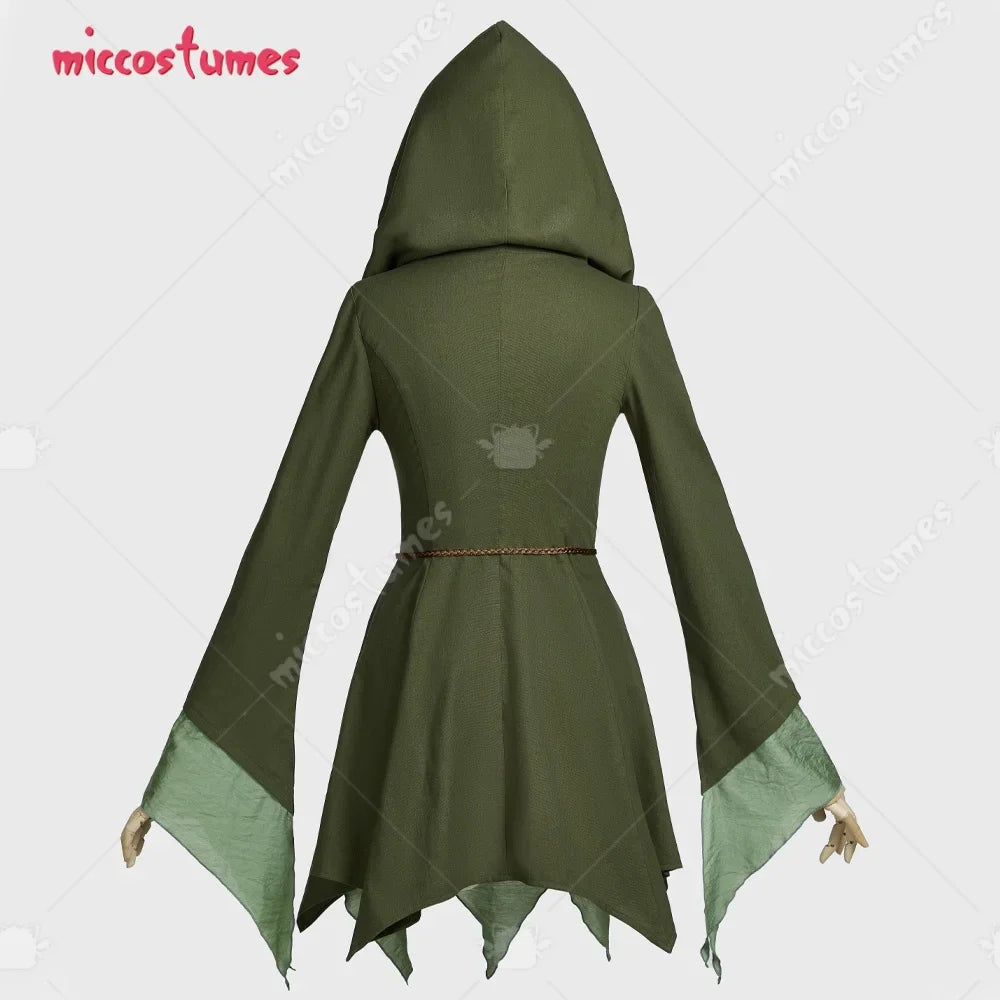 miccostumes Women's Elf Costume Renaissance Traditional Irish Dress Fairy Wide Long sleeves Short Dress for Halloween