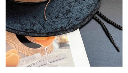 Faux Leather Western Cowboy Hats For Women Men Vintage Gentleman Cowgirl Jazz hat Holidays Party Cosplay Hat