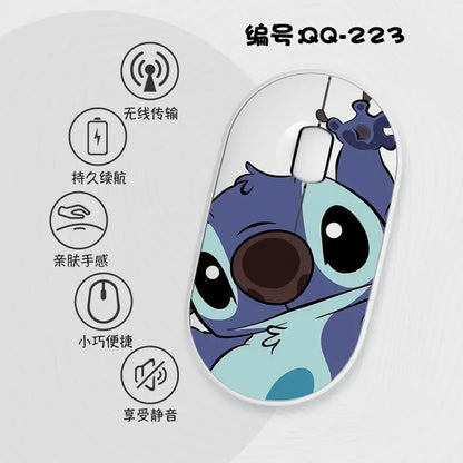 Lilo & Stitch Exquisite and Compact Bluetooth 5.0 Wireless Mouse Office Laptop Tablet Portable Silent True Wireless Mouse