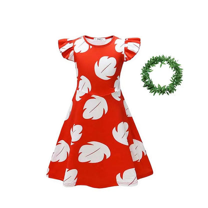 Déguisement de Lilo et Stitch pour enfants, série télévisée animée, robe hawaïenne Lilo pour tout-petits, robe d'été de voyage 2025