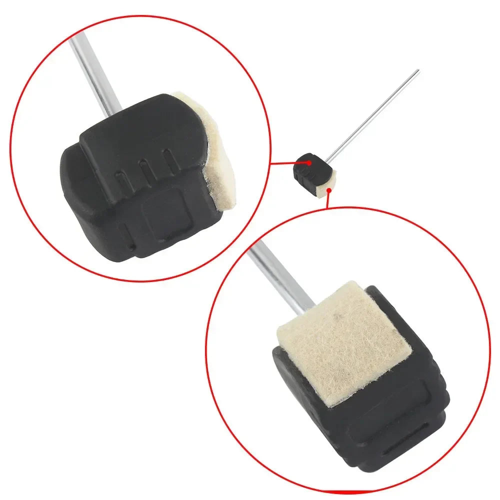 M MBAT – marteau de batteur à pédale de tambour, remplacement pour Kit de batterie, accessoire, arbre en acier inoxydable, tête de batteur à pédale en feutre