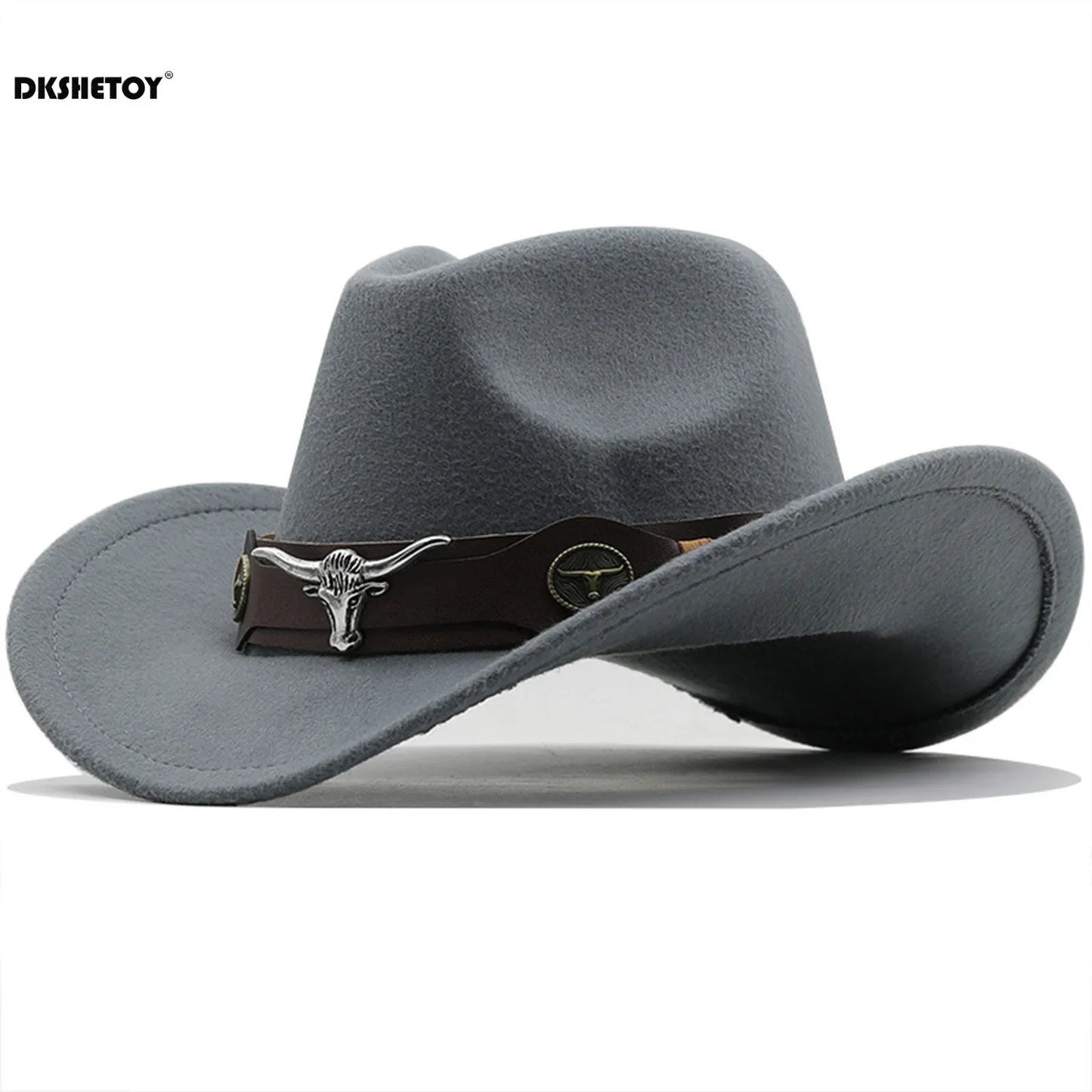 Chapeaux de Cowboy à la mode, chapeau Panama de Cowgirl à large bord avec ceinture rétro pour déguisement de fête