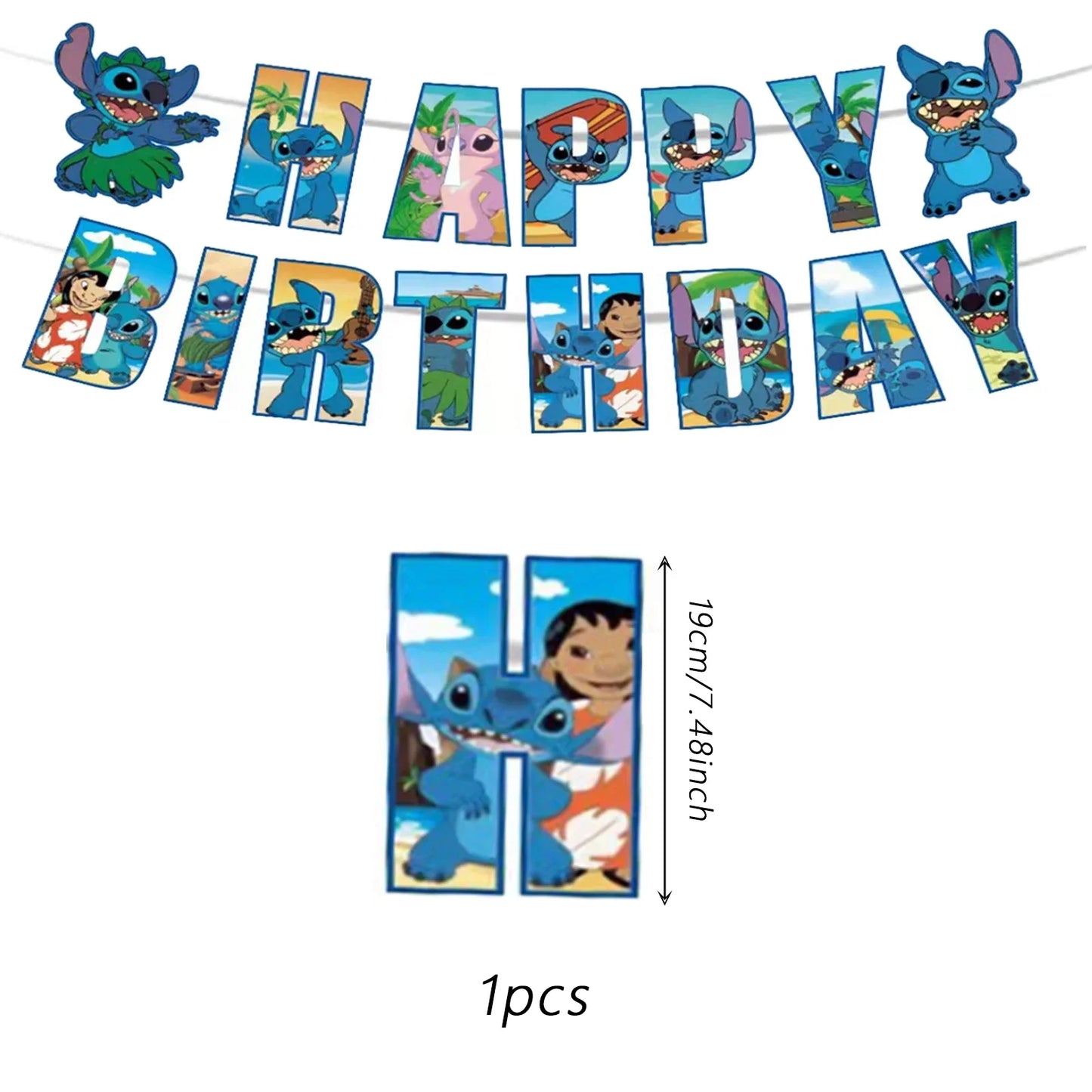 Stitch Party Supplies, Birthday Banner,  Hanging Swirls For Stitch Party Decorations，Stitch birthday party decorations