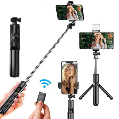 Anneau lumineux LED sans fil pour selfie, support de téléphone, trépied, lumière de remplissage, lampe à intensité variable, photographie, vidéo, trépied, streaming