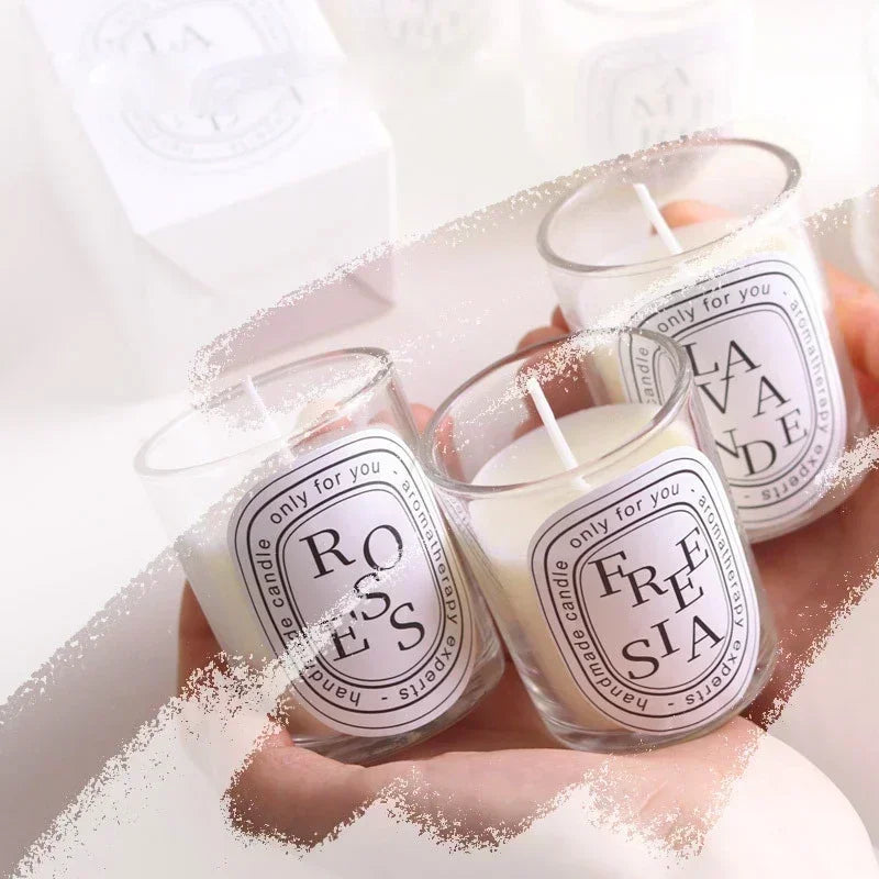 Bougie parfumée transparente romantique, cadeau pour invités, bougies aromatiques parfumées, bougies de mariage, pot à bougies