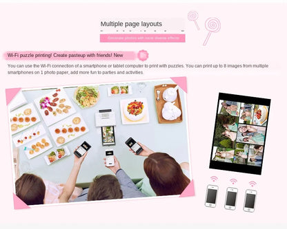 Photo Printer Wireless Connection To Print CP1300 Small Photo Printer Can Print Stickers