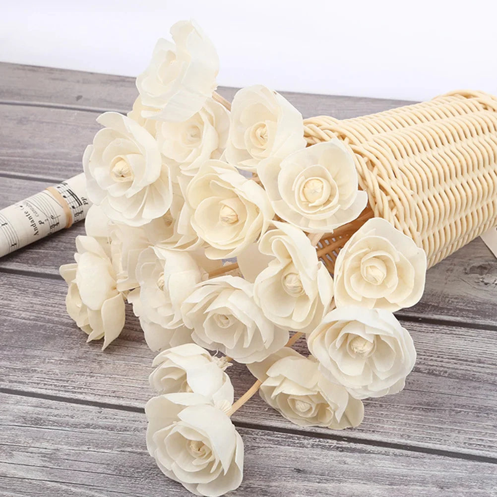 9 Pcs Aromatherapy Rattan Flower Fragrance Sticks Replaceable Household Diffuser Decor Essential Oil Scentedsticks Home Car