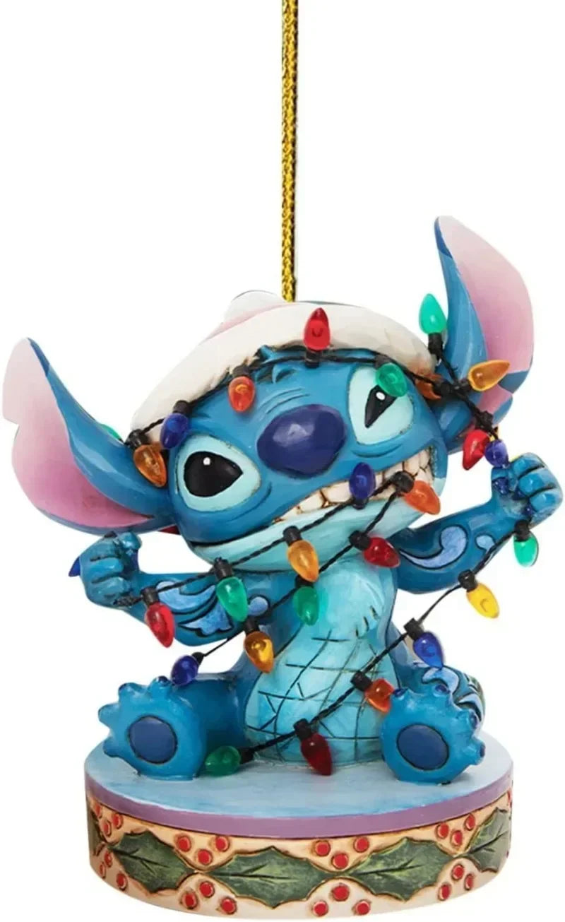 Stitch Christmas Decoration Pendant Cute Cartoon Lilo & Stitch Christmas Tree Pendant 2D Acrylic Plate Diy Party Home Decor Gift