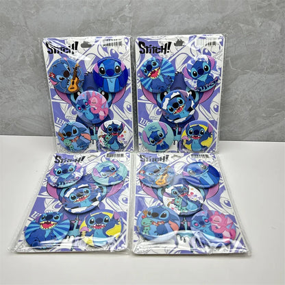 Stitch Lilo & Stitch Badge DIY Décoratif Étain 44mm ACG Articles Doux Bouton Épingles Icône Broche Revers Sac À Dos Badge Accessoires