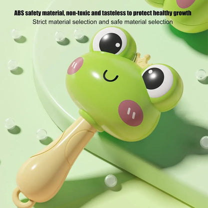 Maracas mignons de canard de grenouille pour des enfants, jouets musicaux d'illumination créative de bébé, secoueur de hochet, anniversaire d'enfants, faveurs de bébé