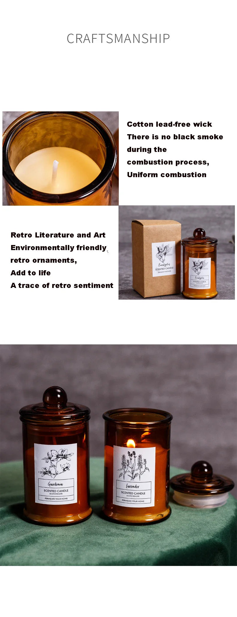 Bougies d'aromathérapie, cire de soja, petits théBougies d'aromathérapie, cire de soja, petits pots à thé, cadeau parfumé, cadeau à porter à la main Jars, Fragrance Gift, Handheld Gift