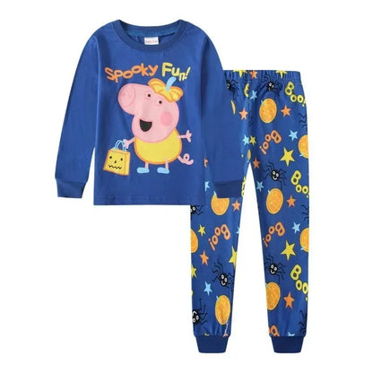 Ensemble de Pyjamas Peppa Pig Dessin Animé Garçons et Filles Vêtements de Maison George Poupée Articulée Pyjama Enfant Cosplay Dessin Animé Kawaii