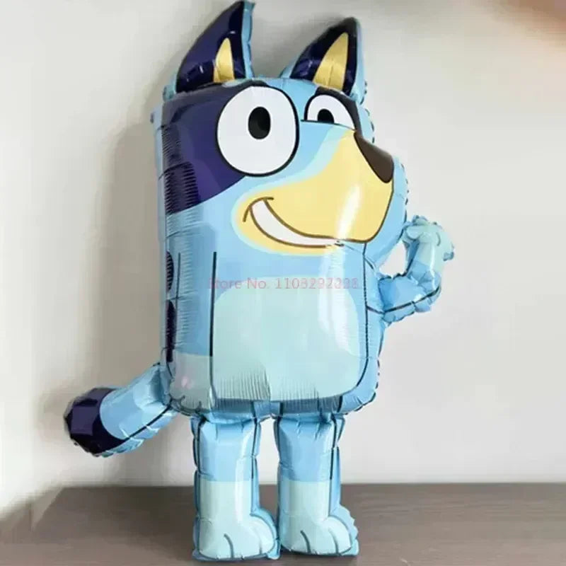 Moose Cartoon Bluey Famille Ballon en Aluminium Jeux Jouets Bleus Oranges Kit de Décoration de Ballons Bluey Fournitures de Fête d'Anniversaire Cadeaux Jouets
