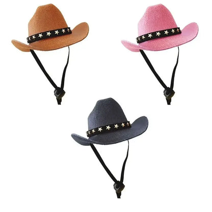 Chapeau mignon, 1 pièce réglable pour animaux de compagnie, chapeau d'extérieur, accessoires d'été pour animaux de compagnie, casquettes pour chiens et chats, accessoire photo, chapeaux de cowboy pour chiens et chats