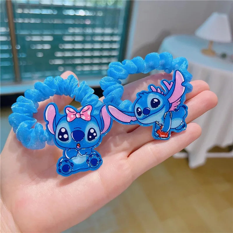 Cartoon Stitch Intestine Circle Girl Student Ponytail Tie Elastic Cute Female Hair Accessories baby hair accessories