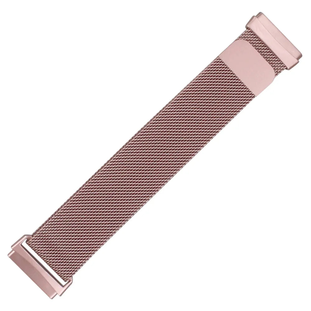 Bracelet à mailles milanaises en métal pour montre connectée Fitbit Versa 4/Versa 3 Bracelet officiel pour Fitbit Sense 2-1 Correa magnétique