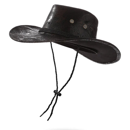 Nouveau chapeau de cowboy occidental vintage pour homme, dame gentleman, cow-girl, avec bord large en cuir, cloche, chapeau d'église, Sombrero Hombre