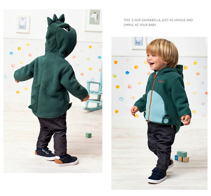 Dave Bella Cute Animal Shape Children Hoodie Cartoon Boys Girls Coat Autumn Warm Hooded Outerwear Toddler Girl Clothes DBX14462