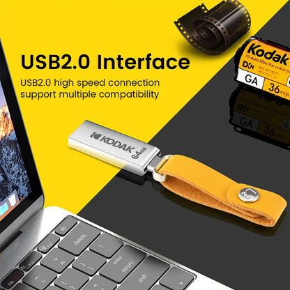 100% Original KODAK Mini metal 32GB 64GB 128GB USB Flash Drive lanyard for keys pen drive USB2.0 thumb drive