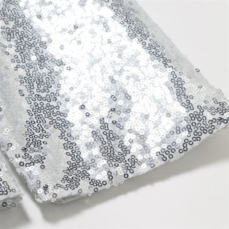 Fashion Men Luxurious Sequin Suit Jacket Green / Silver Men's Bar KTV Stage Dress Male Blazer Coat
