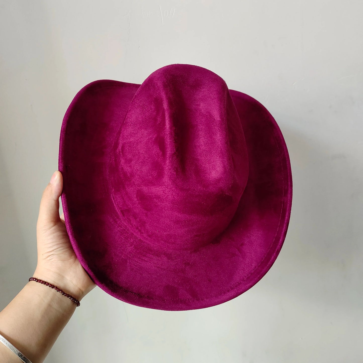 Classic Suede Leather 7.5CM Western Cowboy Women's Fedora Hat Men's Church Jazz Hat Fashion Travel Party Hat Denim Hat 2025
