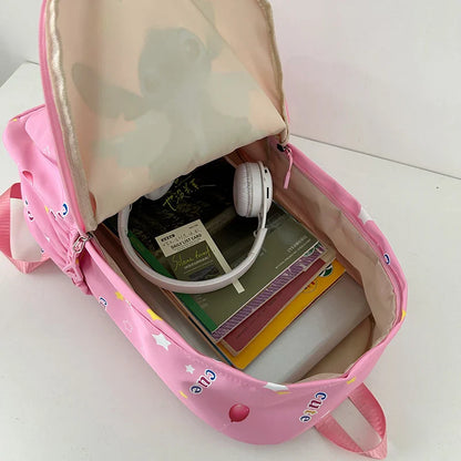 Stitch Print Backpack, Large Capacity SchoolBag, Ideal for Daily & Travel Essentials, Gift Bag, School Backpack, Travel Daypack