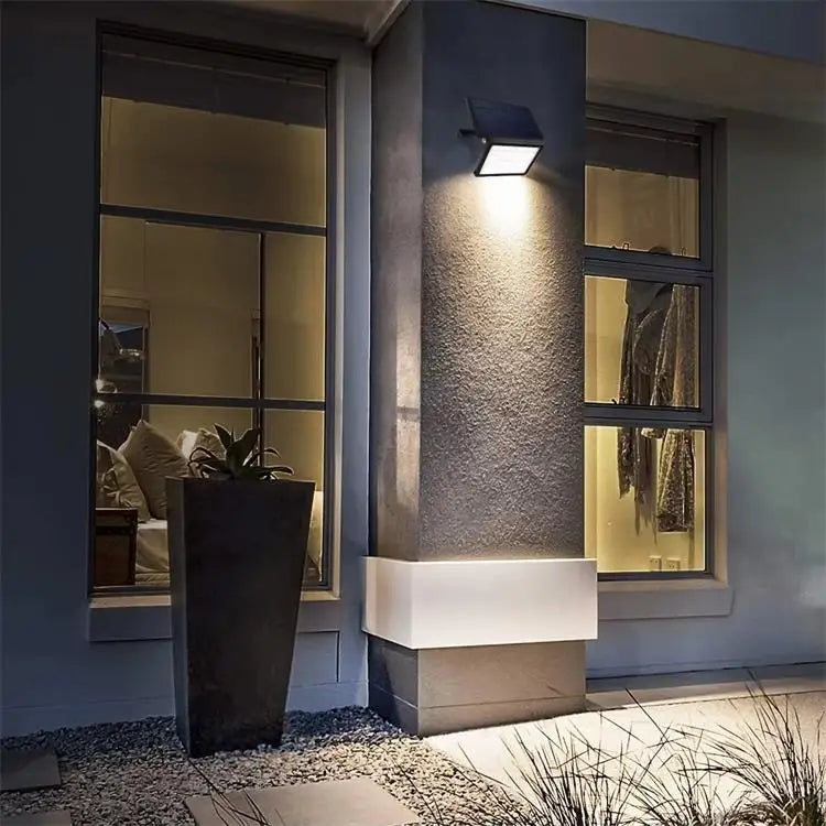 Projecteur LED solaire 550 Lumens 48 LED IP65 applique murale extérieure étanche avec panneau solaire pour paysage certifié RoHS